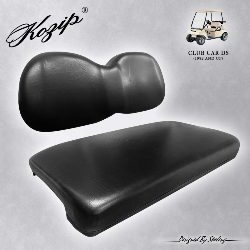 Club Car DS Front Seat Cushion Set – BLACK | Kozip®