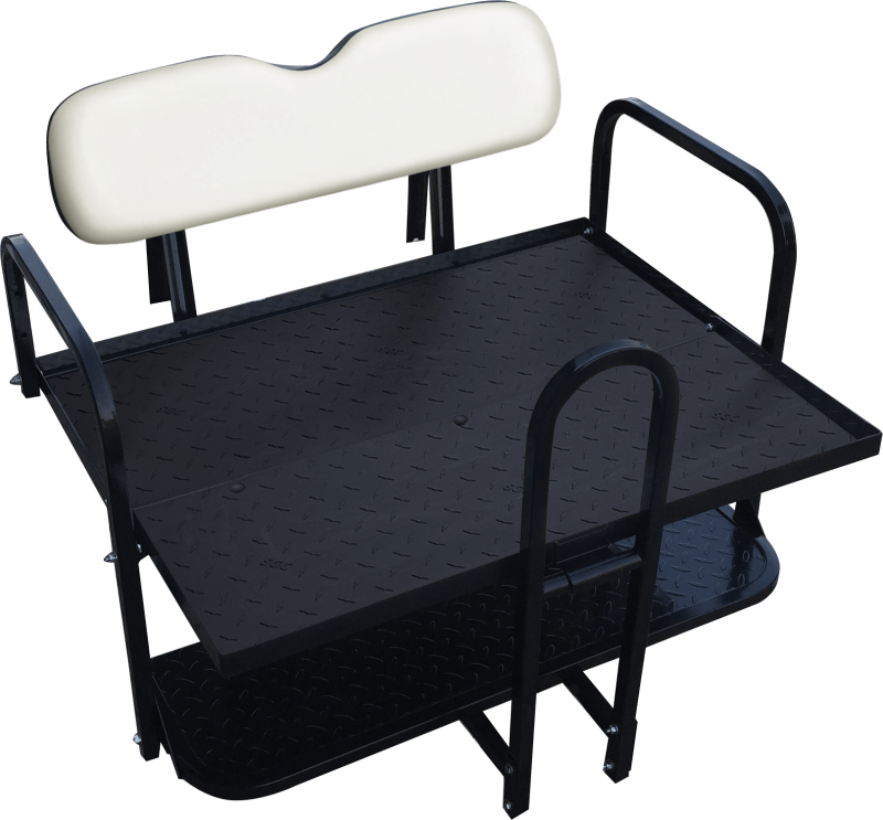 SGC NOMAD Golf Cart Rear Flip Seat Kit | Yamaha G29/Drive Pure White