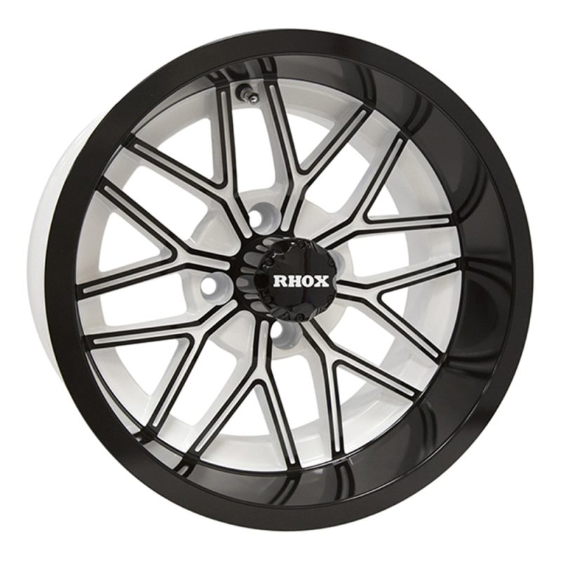 14″ RX281 Black / White Golf Cart Wheel – RHOX®