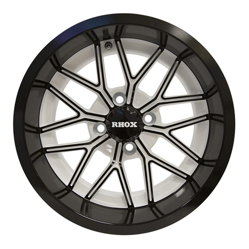 14″ RX281 Black / White Golf Cart Wheel – RHOX®