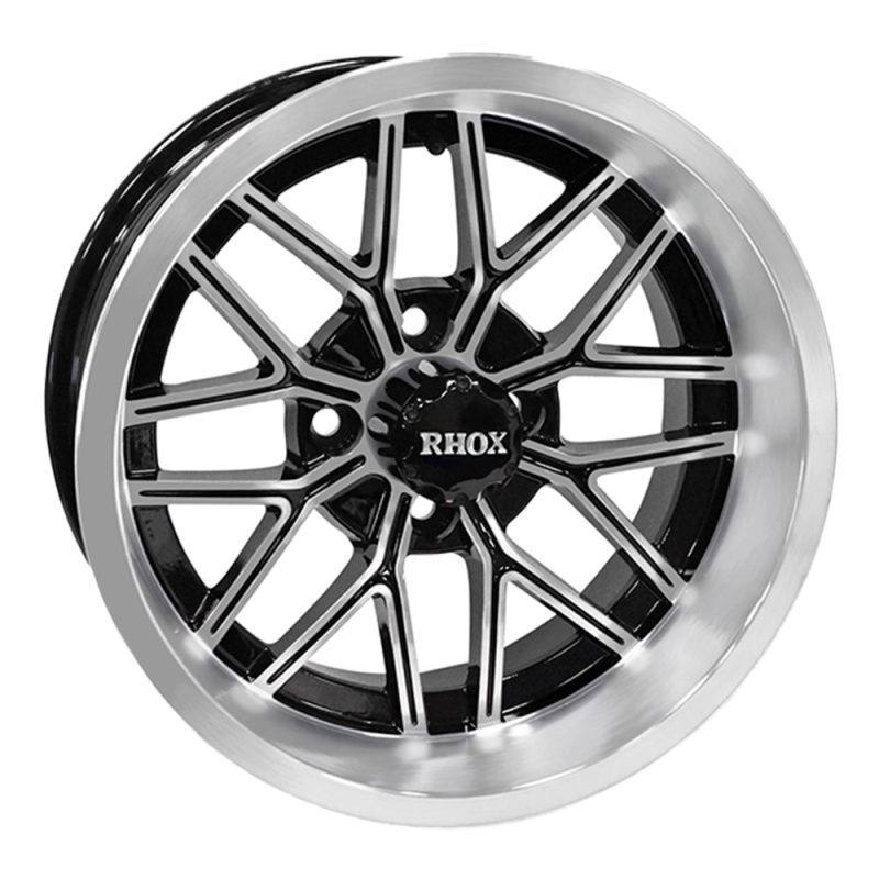 14″ RX281 Black / Machined Golf Cart Wheel – RHOX®